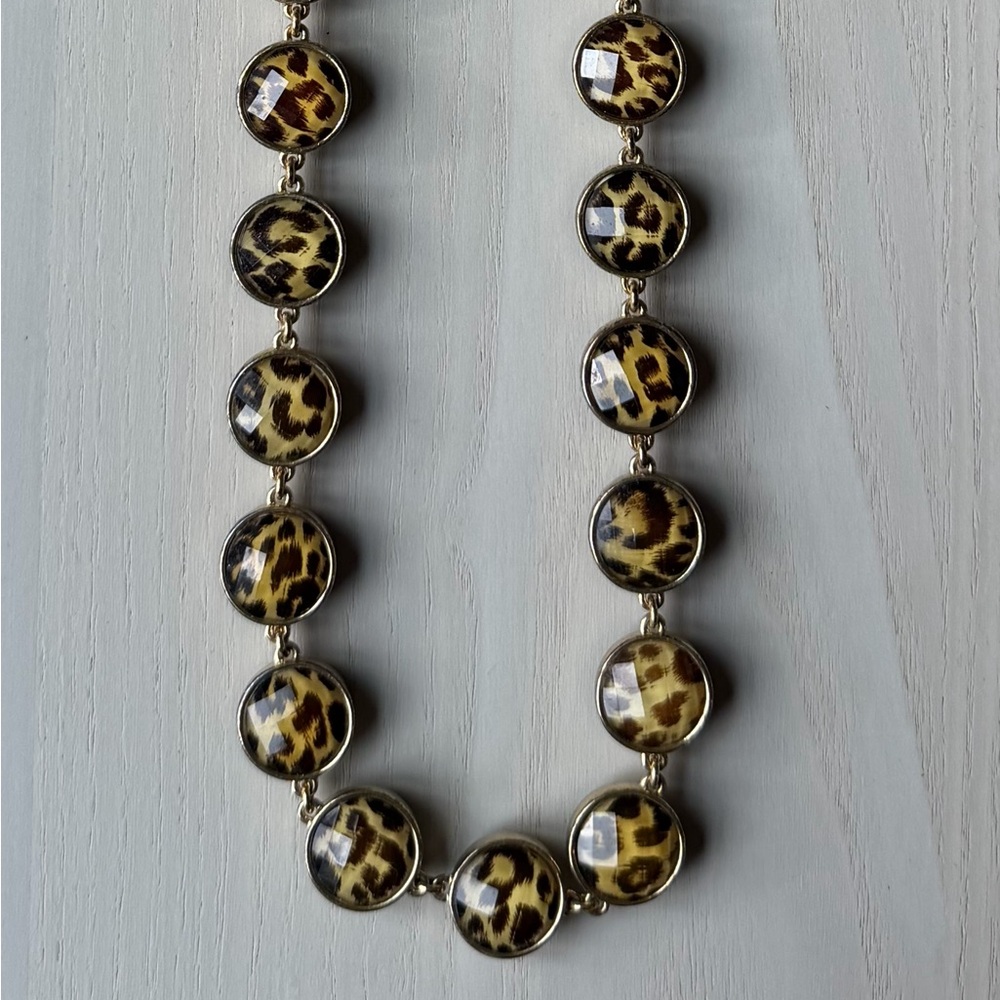 kate spade Faceted Leopard Necklace